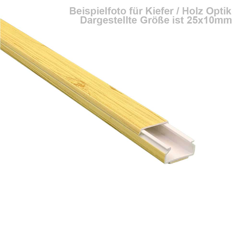 Kabelkanal Kiefer / Fichte 20x10 mm Schrauben/Bohren (1m Stück)