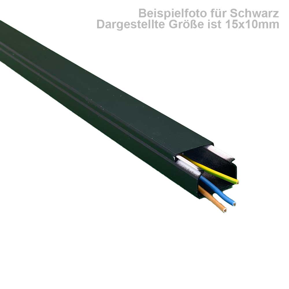 Kabelkanal Schwarz matt 100x60 mm Schrauben/Bohren (1m Stück)