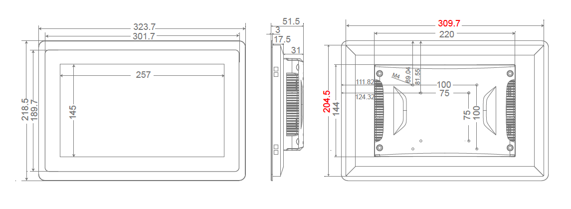 Masse vom Touchpanel Masse vom Touchpanel