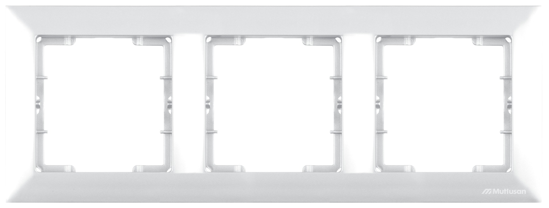 3-fach Rahmen Weiß glänzend – Horizontal - CANDELA Schalterserie