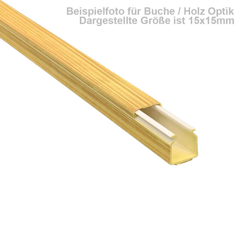 Kabelkanal Buche 20x10 mm Selbstklebend (2x1m Stück)