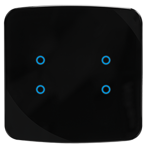 msw1004-tl-os KNX Glastaster in schwarz mit 4 Tasten