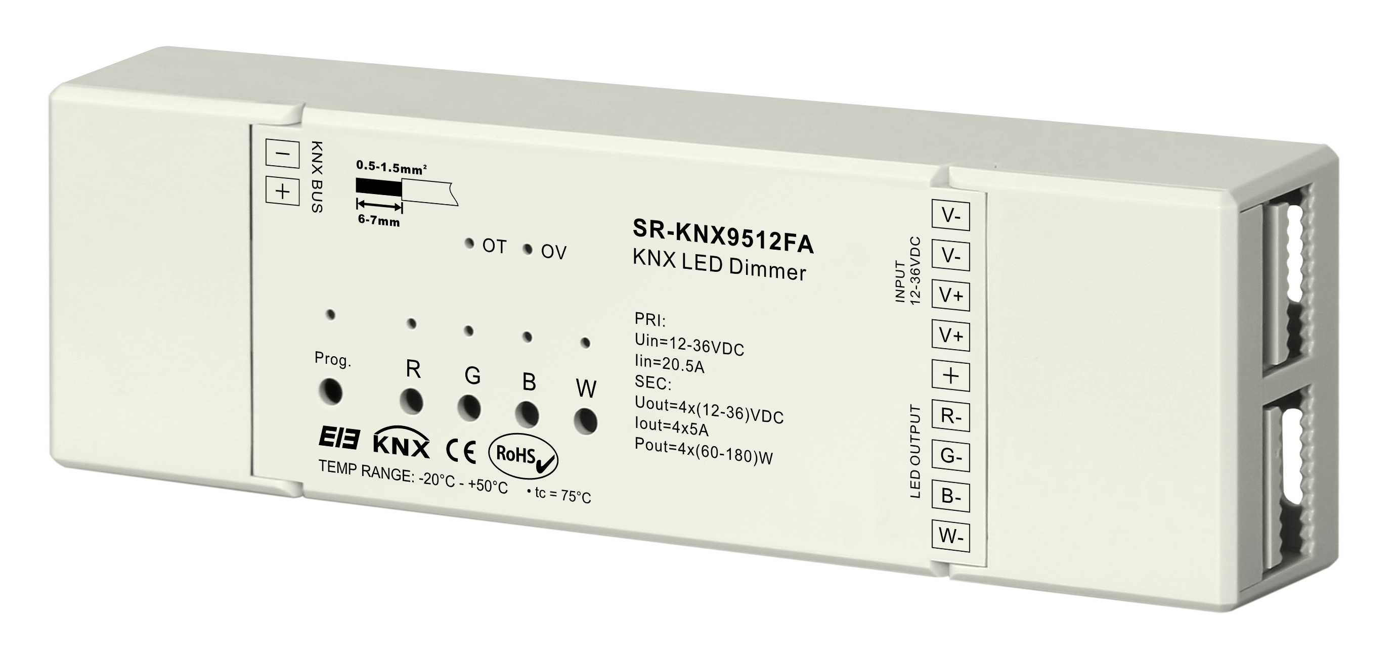 SR-KNX9512FA KNX RGBW LED Dimmer