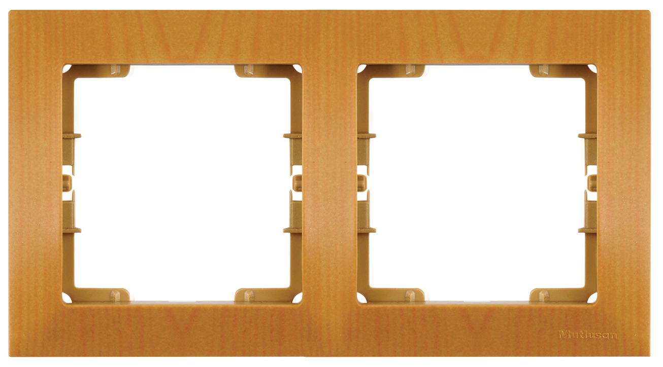 2-fach Abdeckrahmen horizontal Eiche Holz Optik – CANDELA Serie