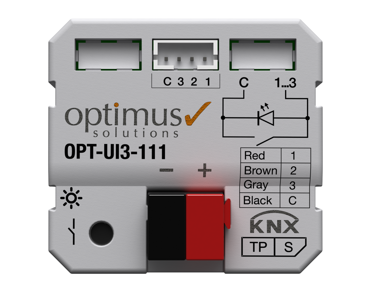 3 fach KNX Binäreingang | 20-opt-ui3-111