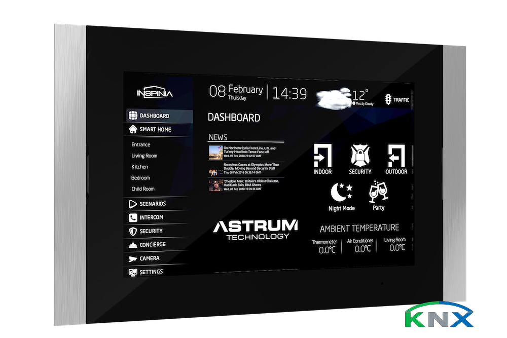 INS-10S-PERSPECTIVE-FRONT-1-1-KNX Slim 10" Touch Display für Wandeinbau mit KNX Modul