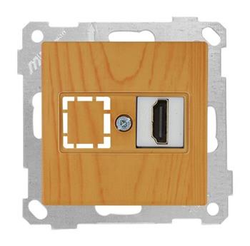 HDMI Anschlussdose /- Steckdose Eiche Holoptik - CANDELA Serie