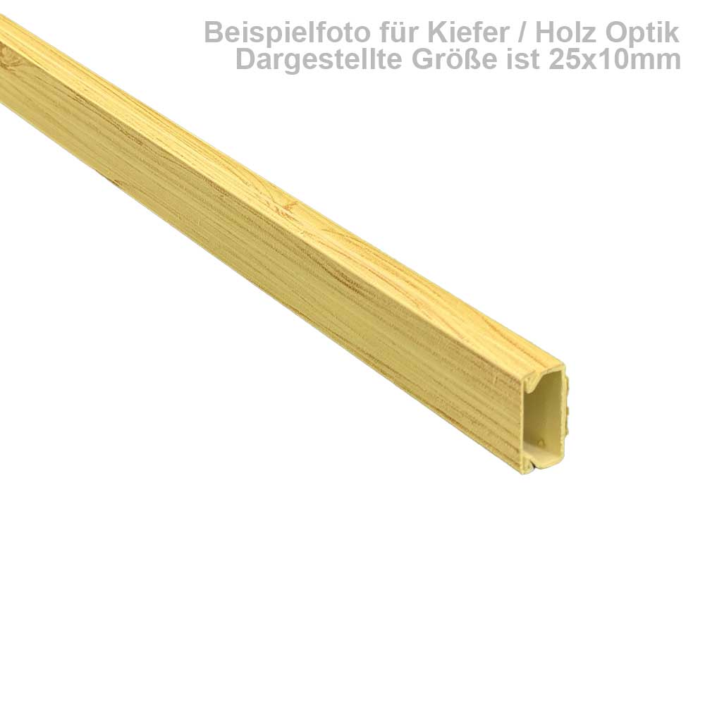 Kabelkanal Kiefer / Fichte 20x10 mm Schrauben/Bohren (1m Stück)