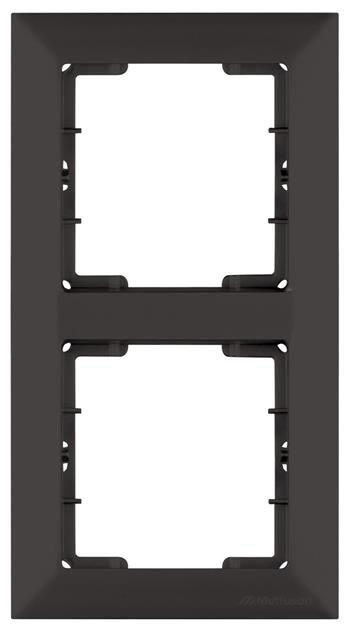 Candela 2-fach Abdeckrahmen – Schwarz Matt | Vertikal | 85×156×6 mm | Unterputz