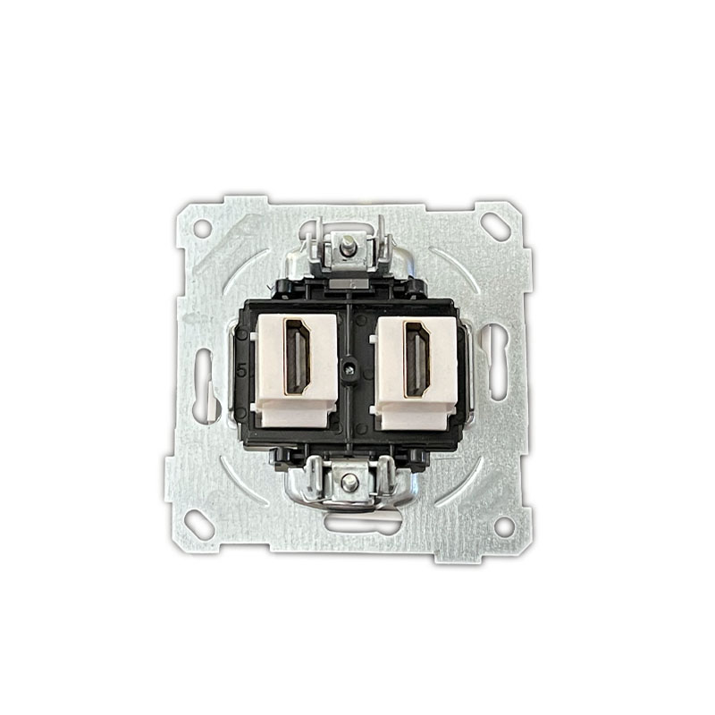 2-Port HDMI Steckdose Weiß – CANDELA Serie