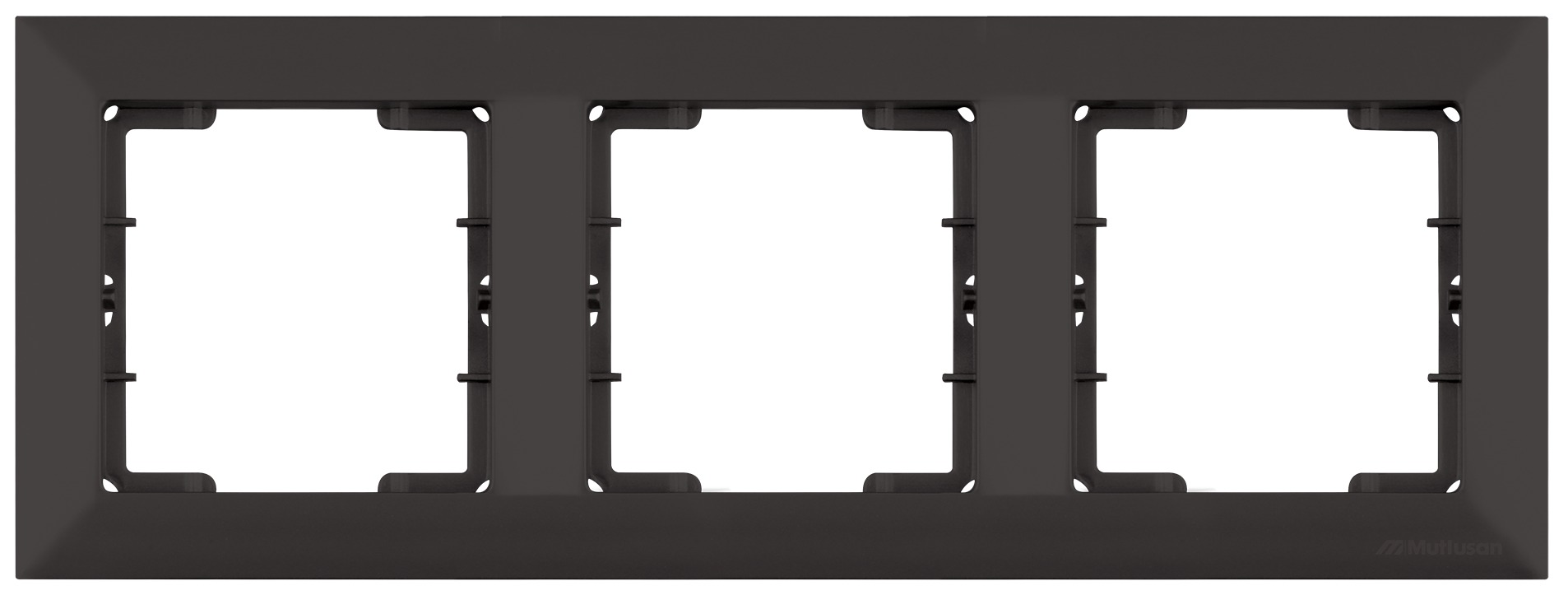 3-fach Abdeckrahmen Horizontal Schwarz matt – Candel Serie - Unterputz