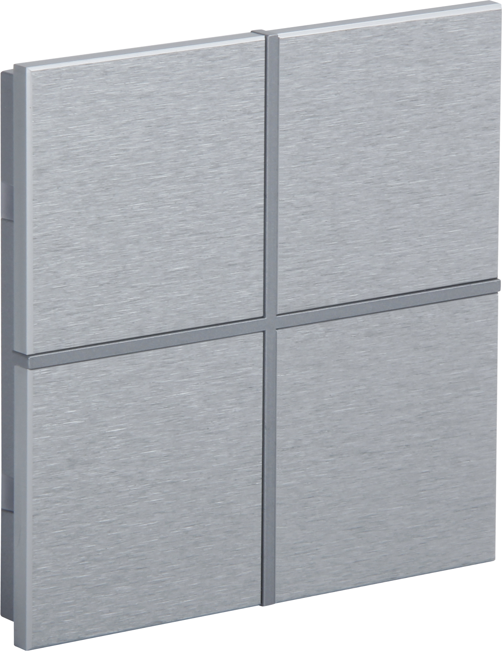 Rosa-Switch-Natural_MG_0867 ROSA KNX Metalltaster Aluminium Natur mit 4 Tasten