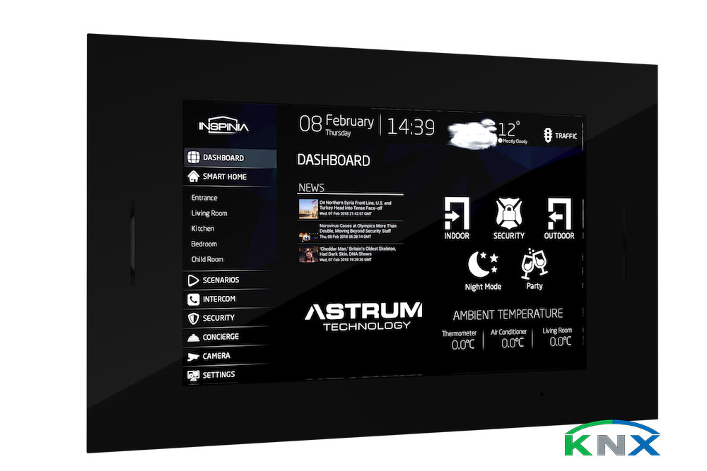 vitre-10-knx-3d Vitre 10" Touch Panel mit KNX für Wandeinbau