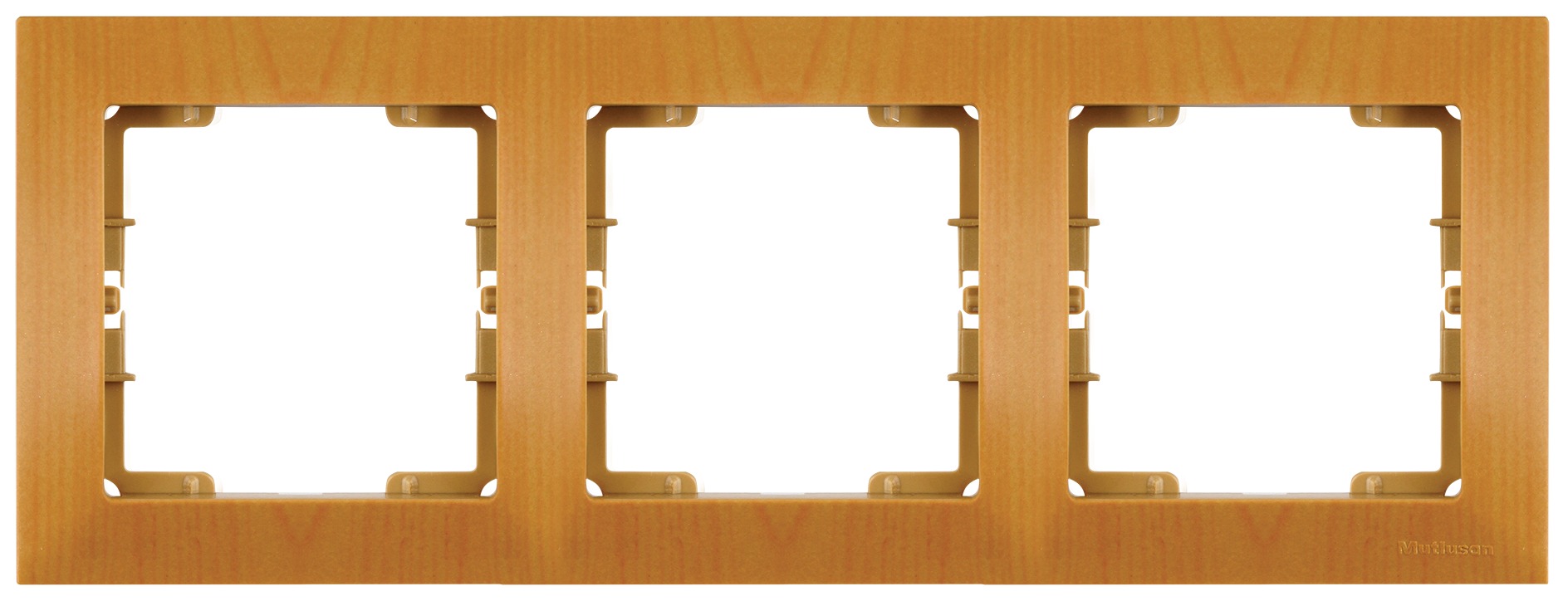 3-fach Abdeckrahmen horizontal Eiche Holz Optik – CANDELA Serie