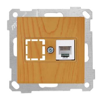 Telefondose in Eiche Holzoptik –  1x RJ12 / CAT3 - CANDELA Serie