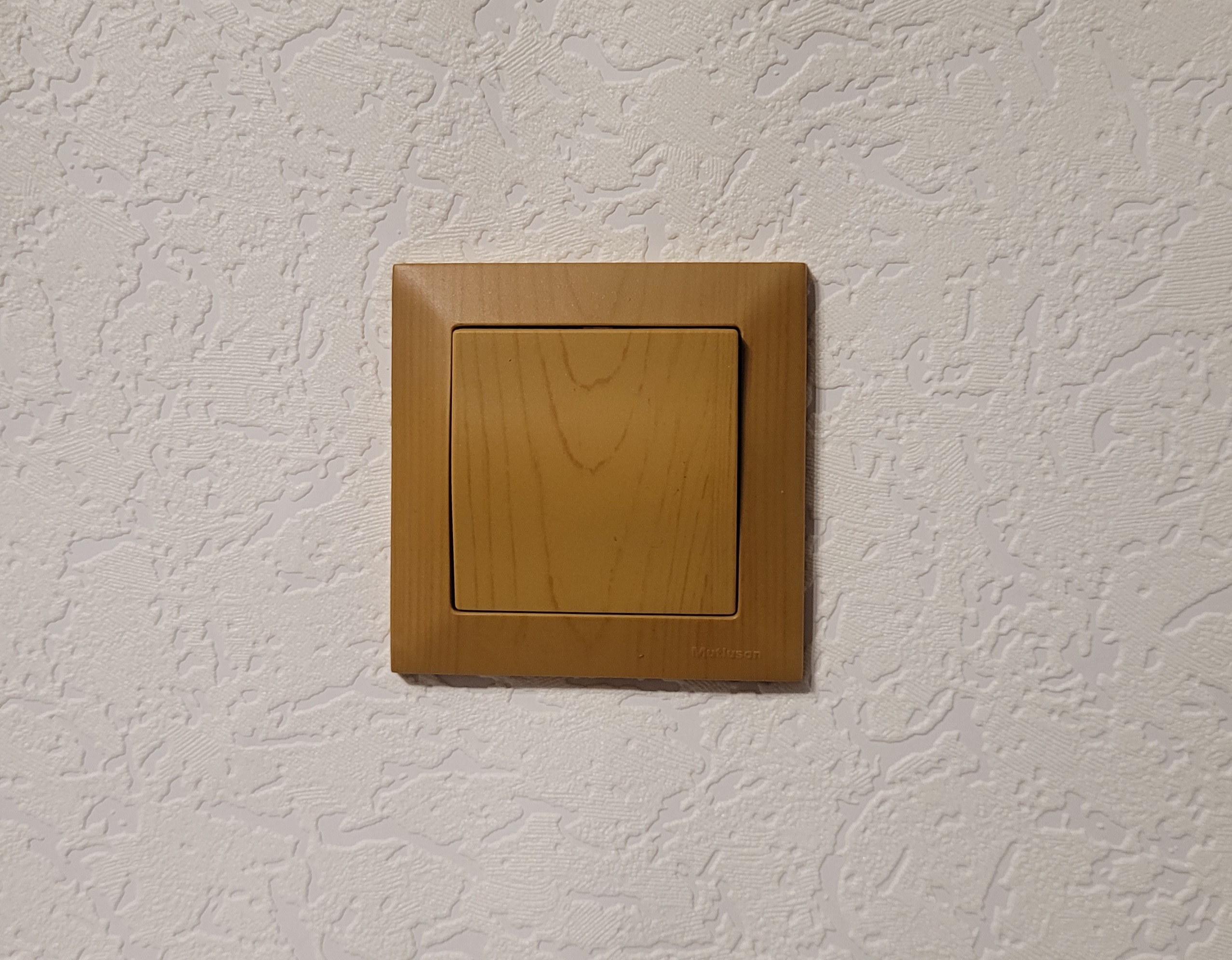2-poliger Schalter Eiche Holz Optik – Lichtschalter – CANDELA Serie – Unterputz