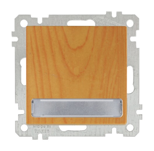 Schalter integriertem Schild beleuchtet Eiche Holzoptik - CANDELA Serie