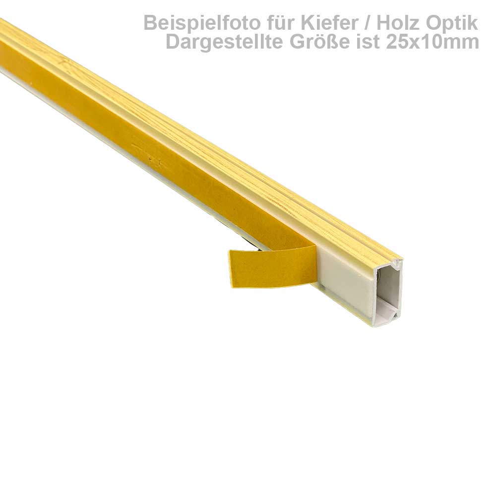 Kabelkanal Kiefer / Fichte 12x12 mm Schrauben/Bohren (1m Stück)
