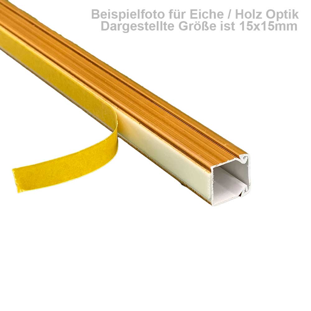 Kabelkanal Selbstklebend Eiche Holzoptik – 1 Meter, 25x15 mm Kabelkanal Selbstklebend Eiche Holzoptik – 1 Meter, 25x15 mm