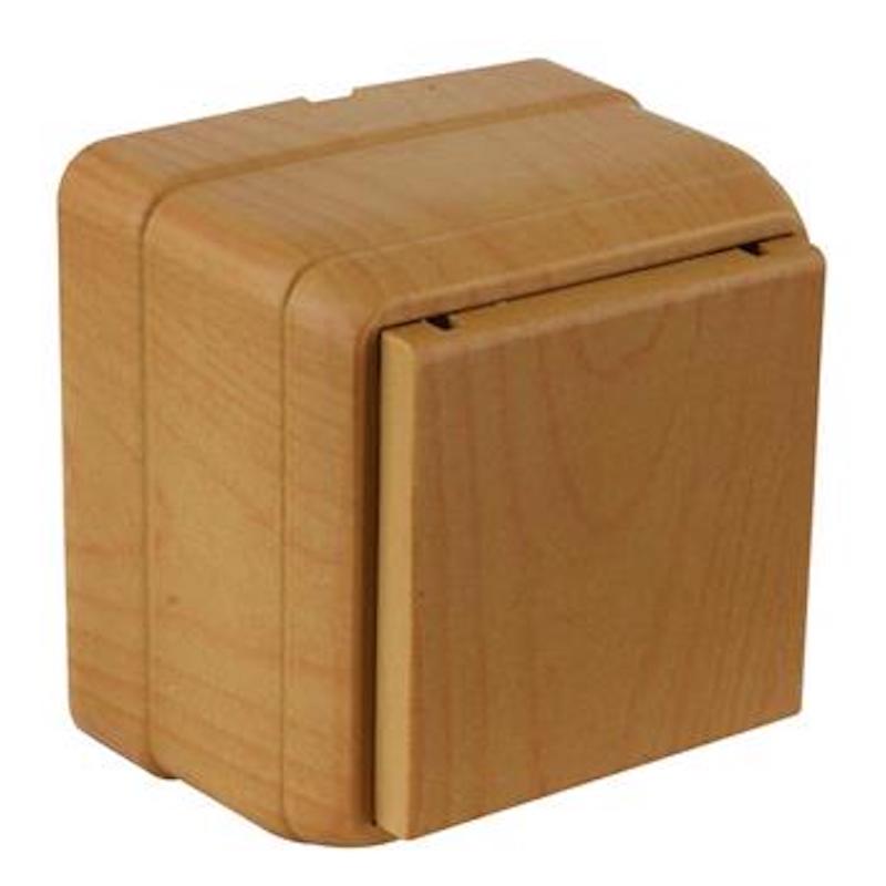 Steckdose mit Klappdeckel Eiche Holzoptik IP20 Aufputz - BRON Steckdose mit Klappdeckel Eiche Holzoptik IP20 Aufputz - BRON