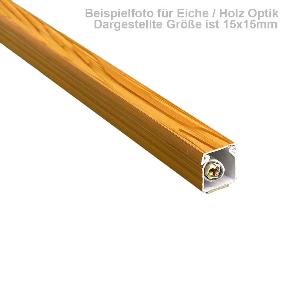 Kabelkanal 100x40 mm – Schraubmontage in Eiche Holz Optik - 1m