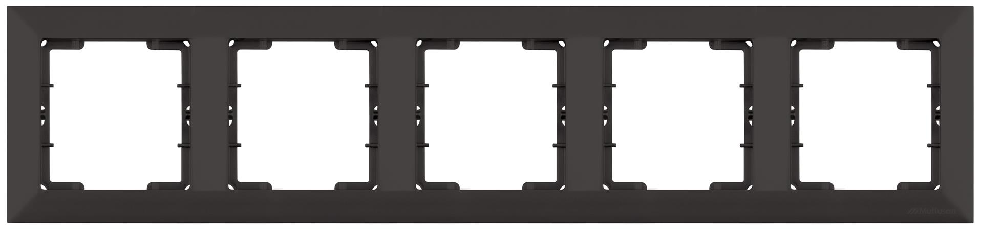 5-fach Abdeckrahmen Horizontal Schwarz matt – Candel Serie - Unterputz