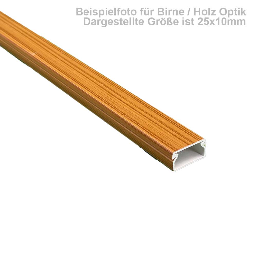Kabelkanal 100x60 mm – Schraubmontage in Birne Holz Optik – 1 Meter