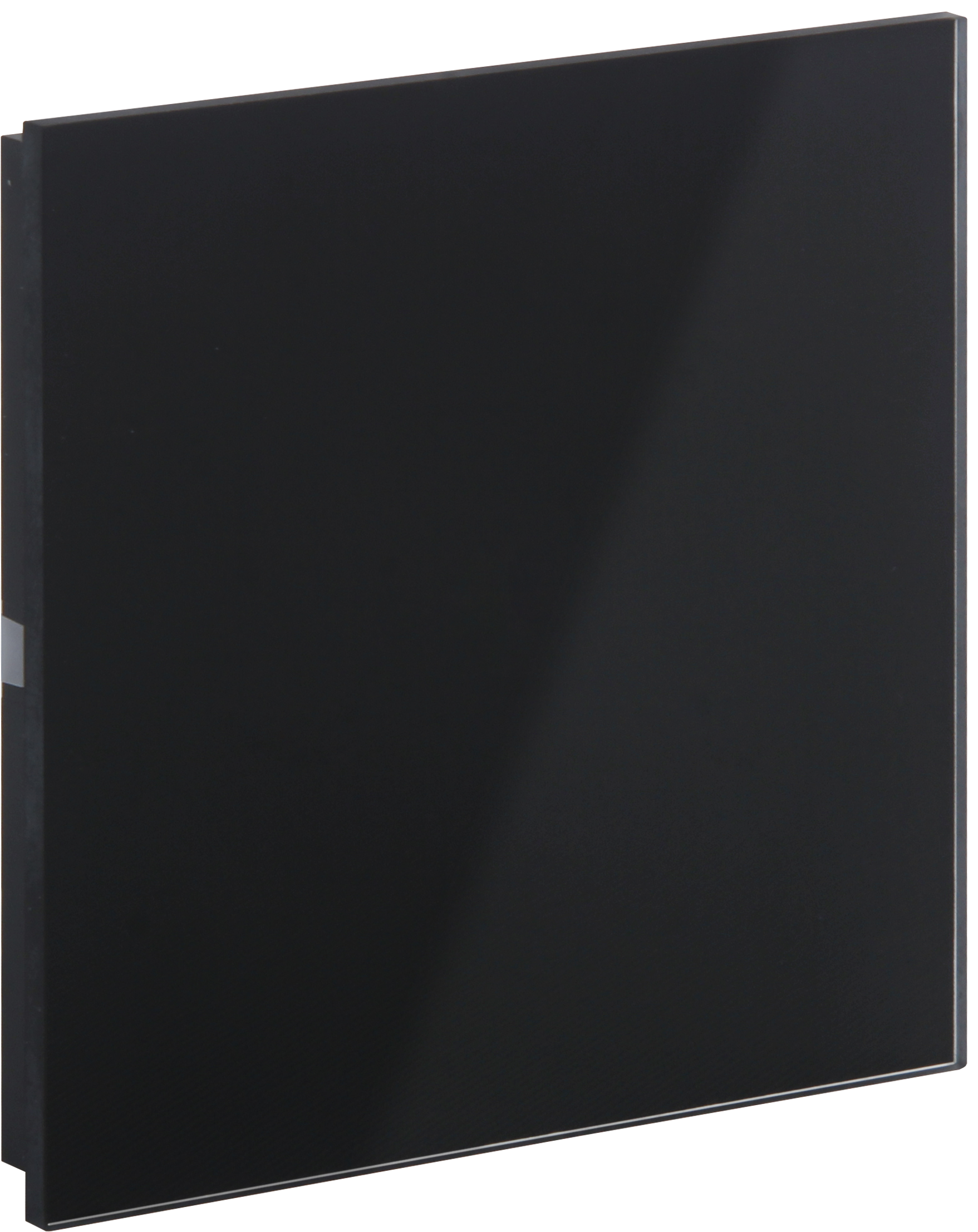 Rosa-Glass-Thermostat_MG_0821 ROSA KNX Glastaster schwarz, Status LED, 1 Taste