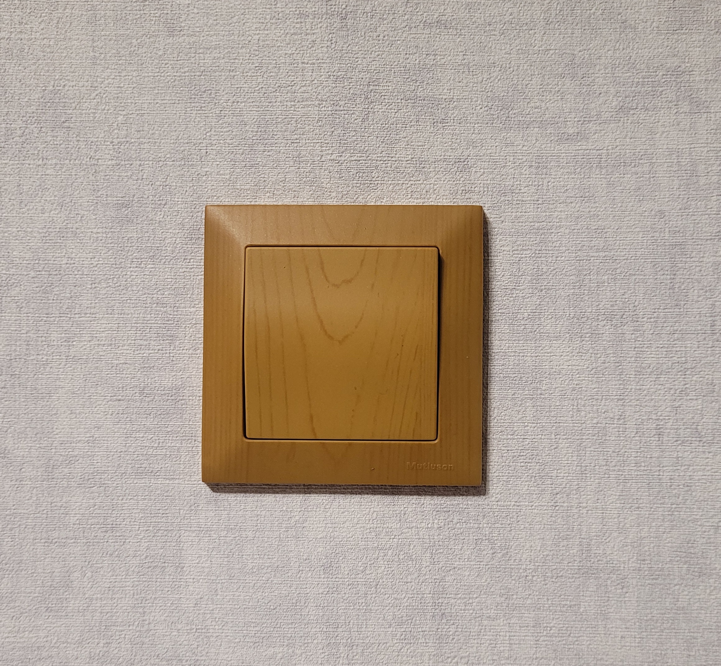 Ein-/Ausschalter Eiche Holz Optik – Einfacher Lichtschalter – CANDELA Serie