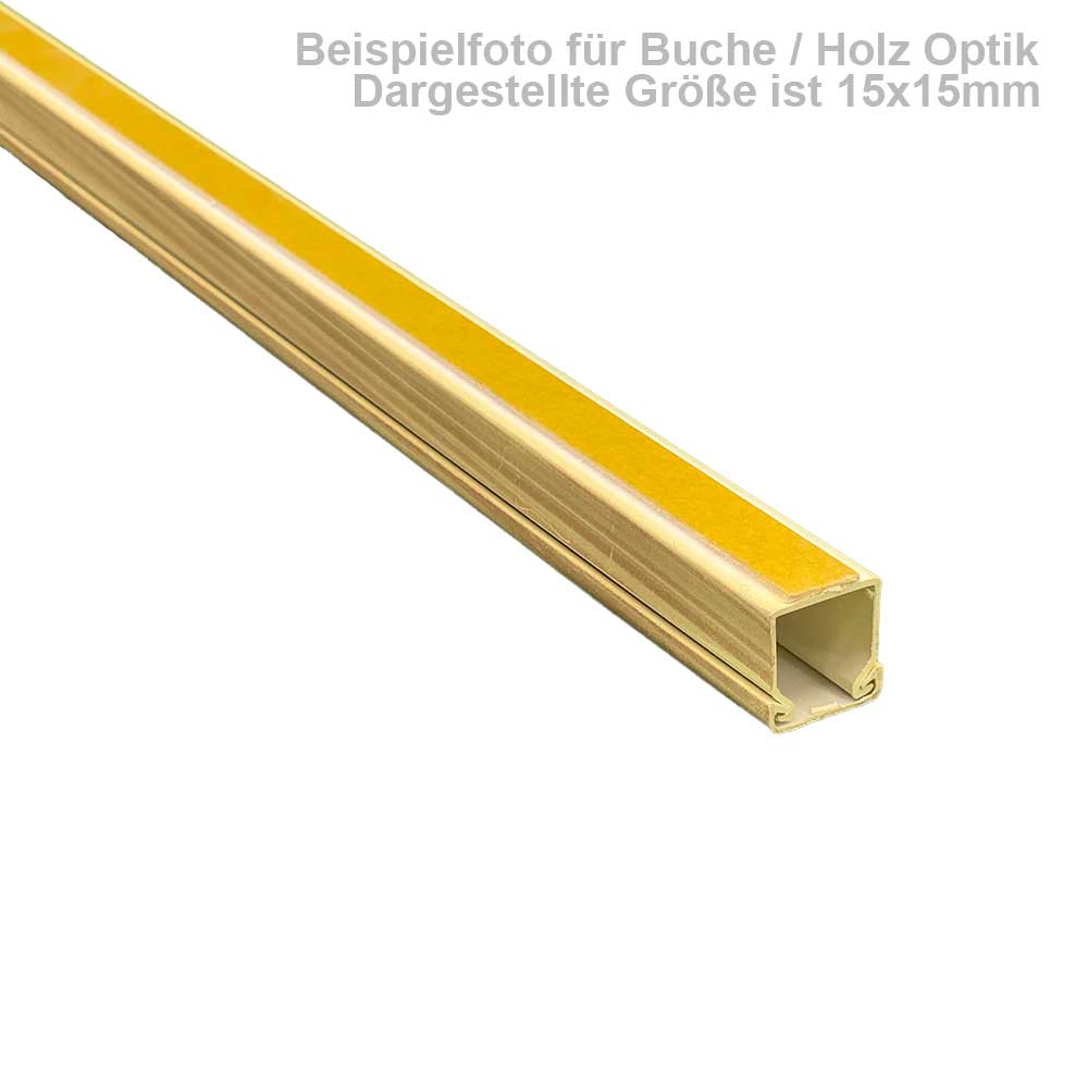 Kabelkanal Buche 20x10 mm Selbstklebend (2x1m Stück)