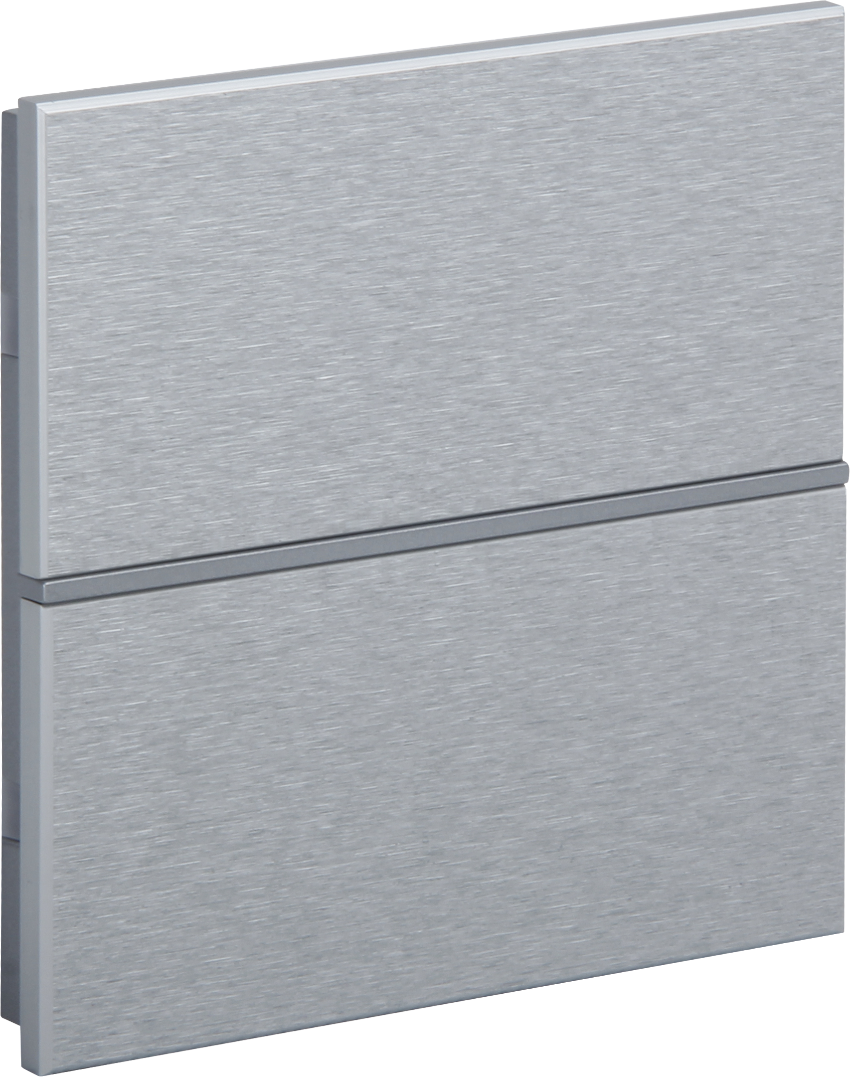 Rosa-Switch-Natural_MG_0870 ROSA KNX Metalltaster Aluminium Natur mit 2 Tasten