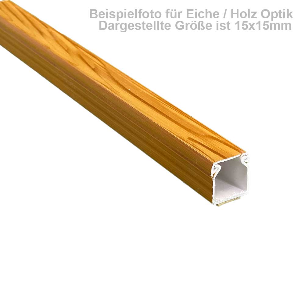 Kabelkanal 40x25 mm – Schraubmontage in Eiche Holz Optik - 1 Meter Kabelkanal 40x25 mm – Schraubmontage in Eiche Holz Optik - 1 Meter