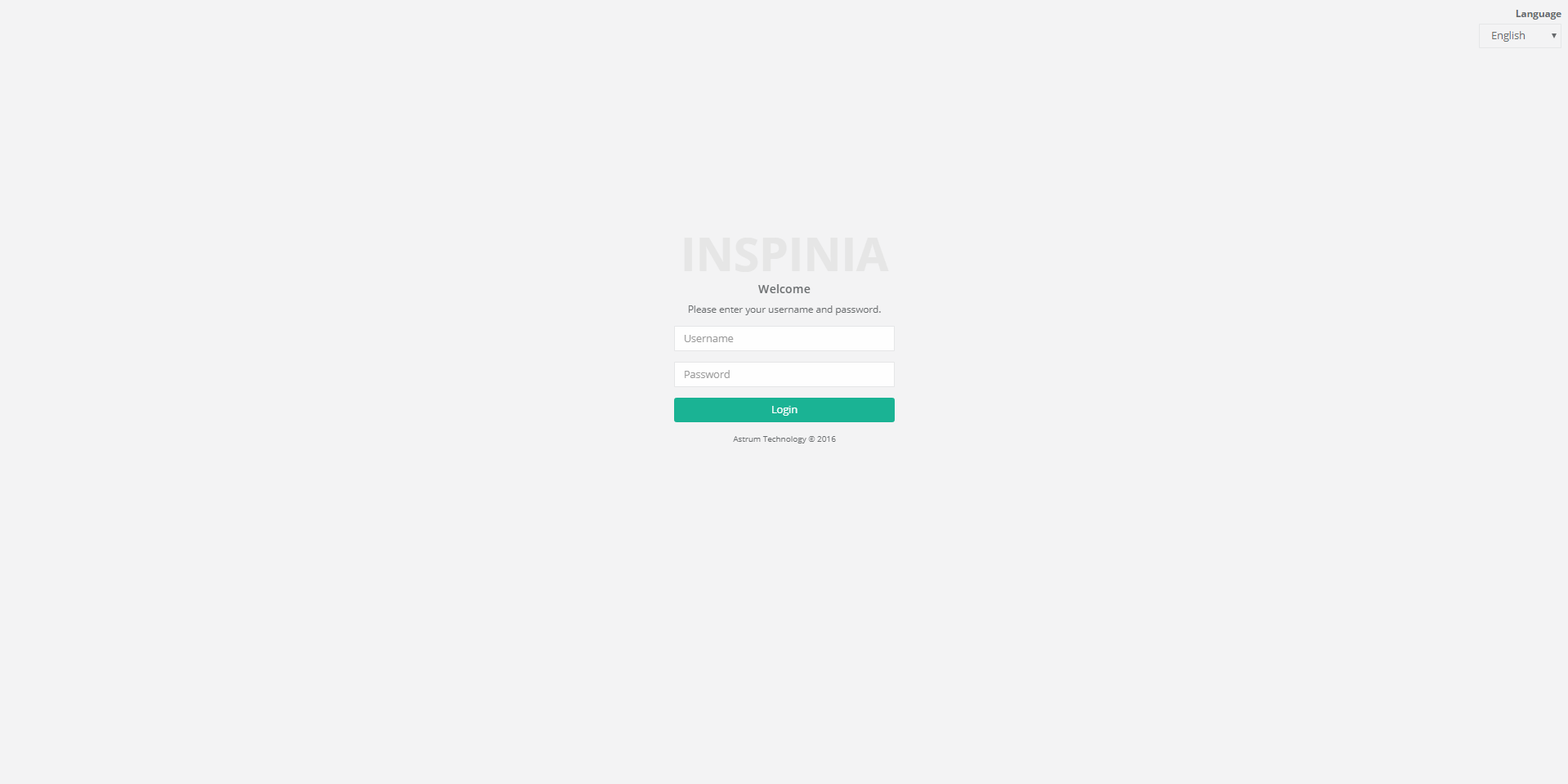Web-access_page  Weboberfläche: Ansicht Login