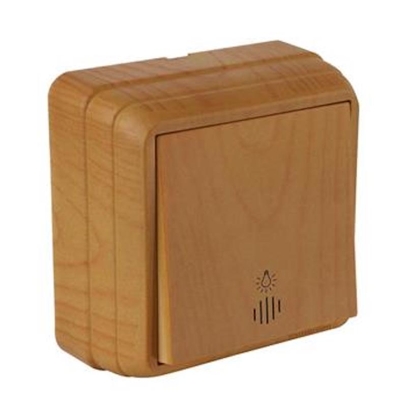Kontrolltaster Aufputz IP20 in Eiche Holz Optik - BRON Kontrolltaster Aufputz IP20 in Eiche Holz Optik - BRON