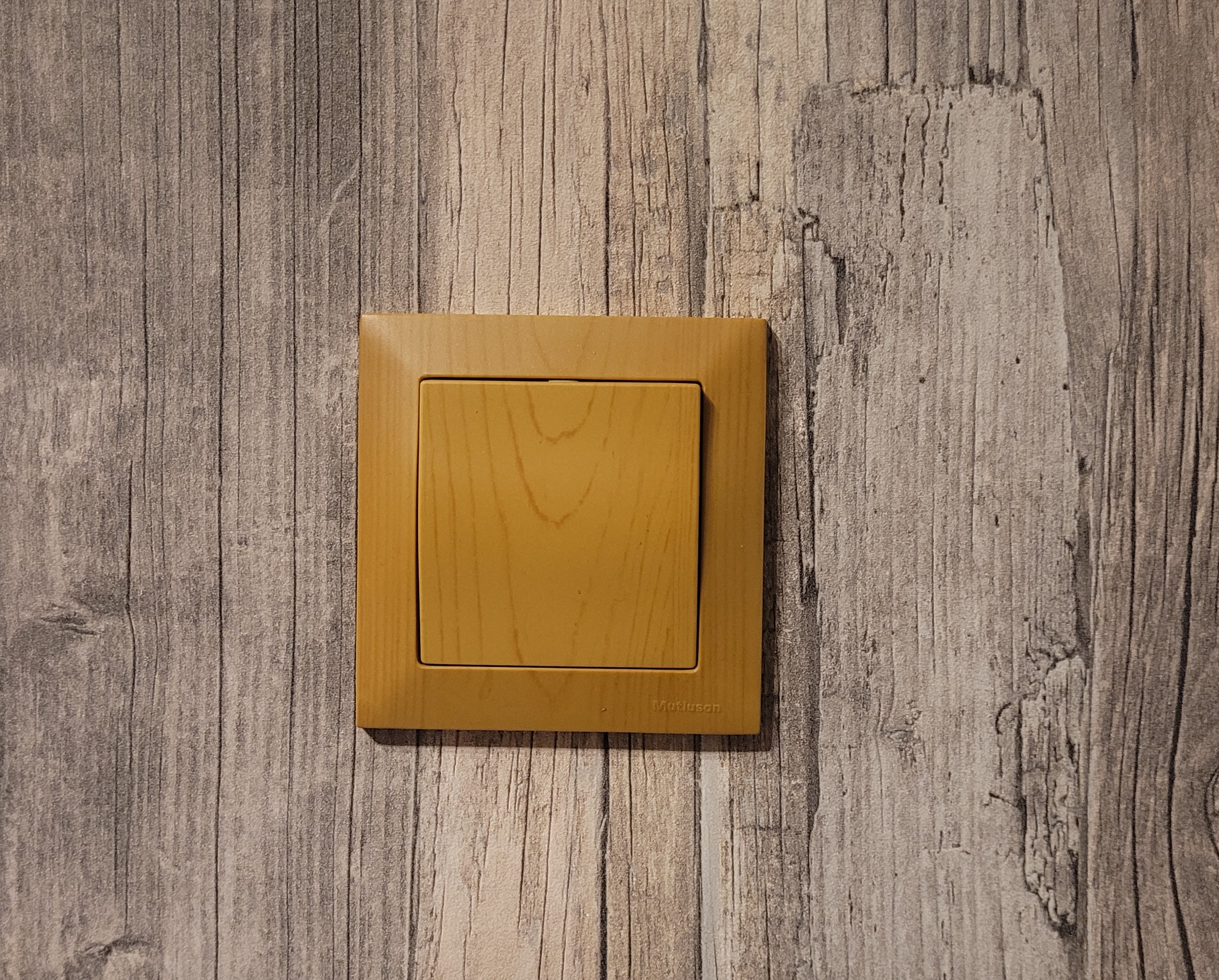 2-poliger Schalter Eiche Holz Optik – Lichtschalter – CANDELA Serie – Unterputz