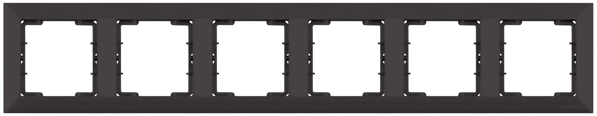 6-fach Abdeckrahmen Horizontal Schwarz matt – Candel Serie - Unterputz