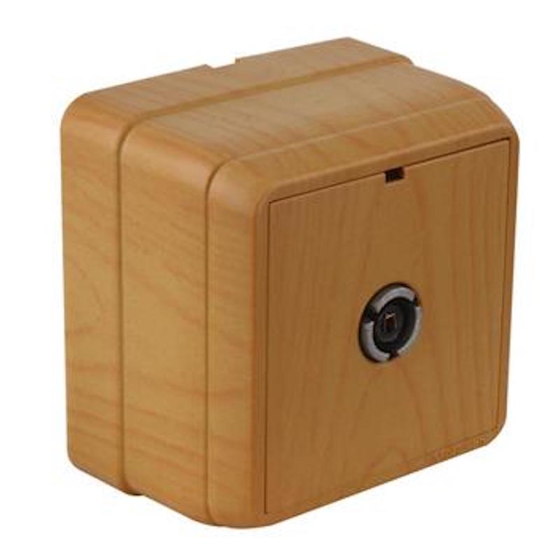 TV Enddose IP20 Aufputz Eiche Holz Optik - BRON TV Enddose IP20 Aufputz Eiche Holz Optik - BRON