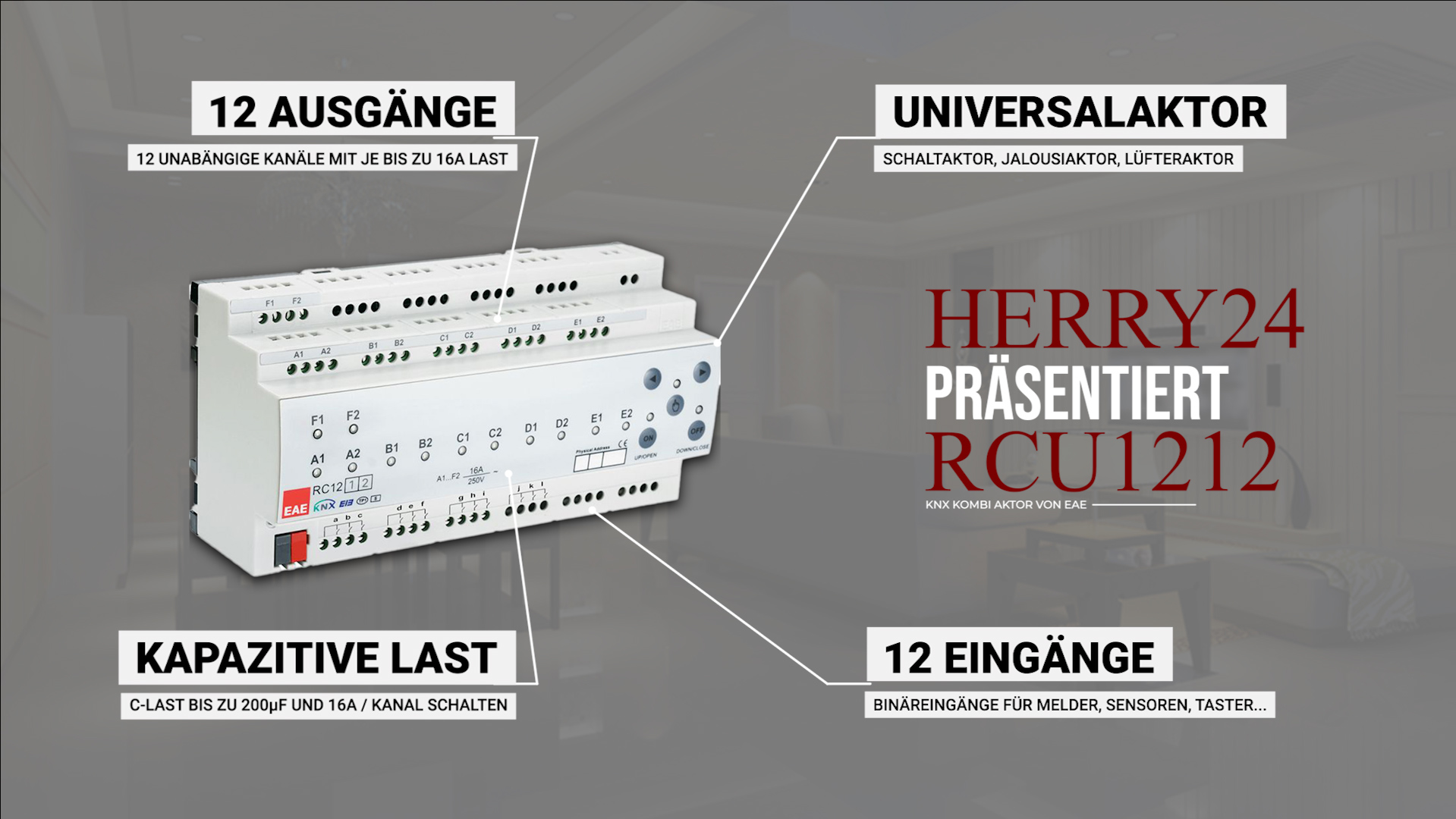 12 fach KNX Aktor mit 12 fach Binäreingang 12 fach KNX Aktor mit 12 fach Binäreingang