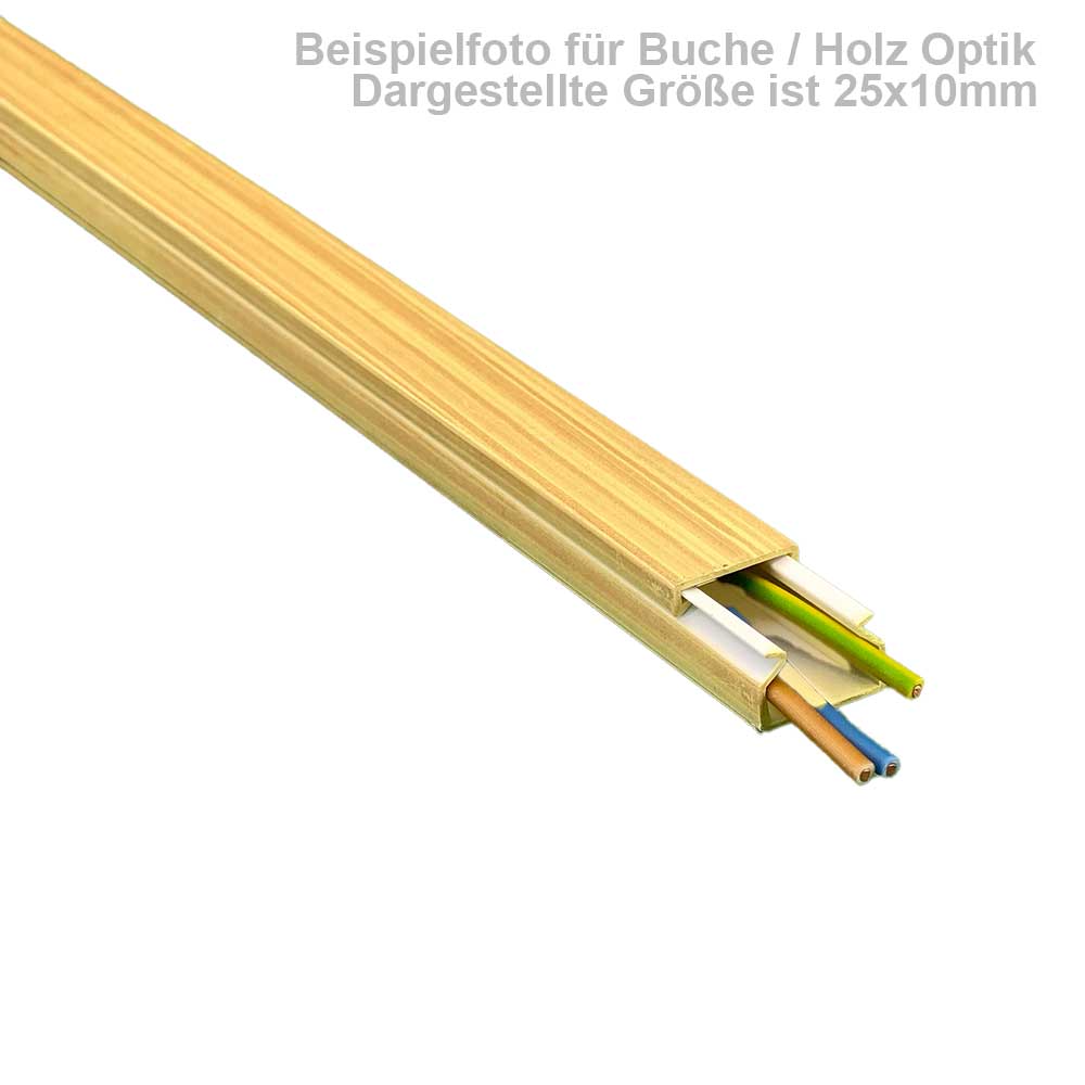Kabelkanal Buche 100x40 mm Schrauben/Bohren (1m Stück)