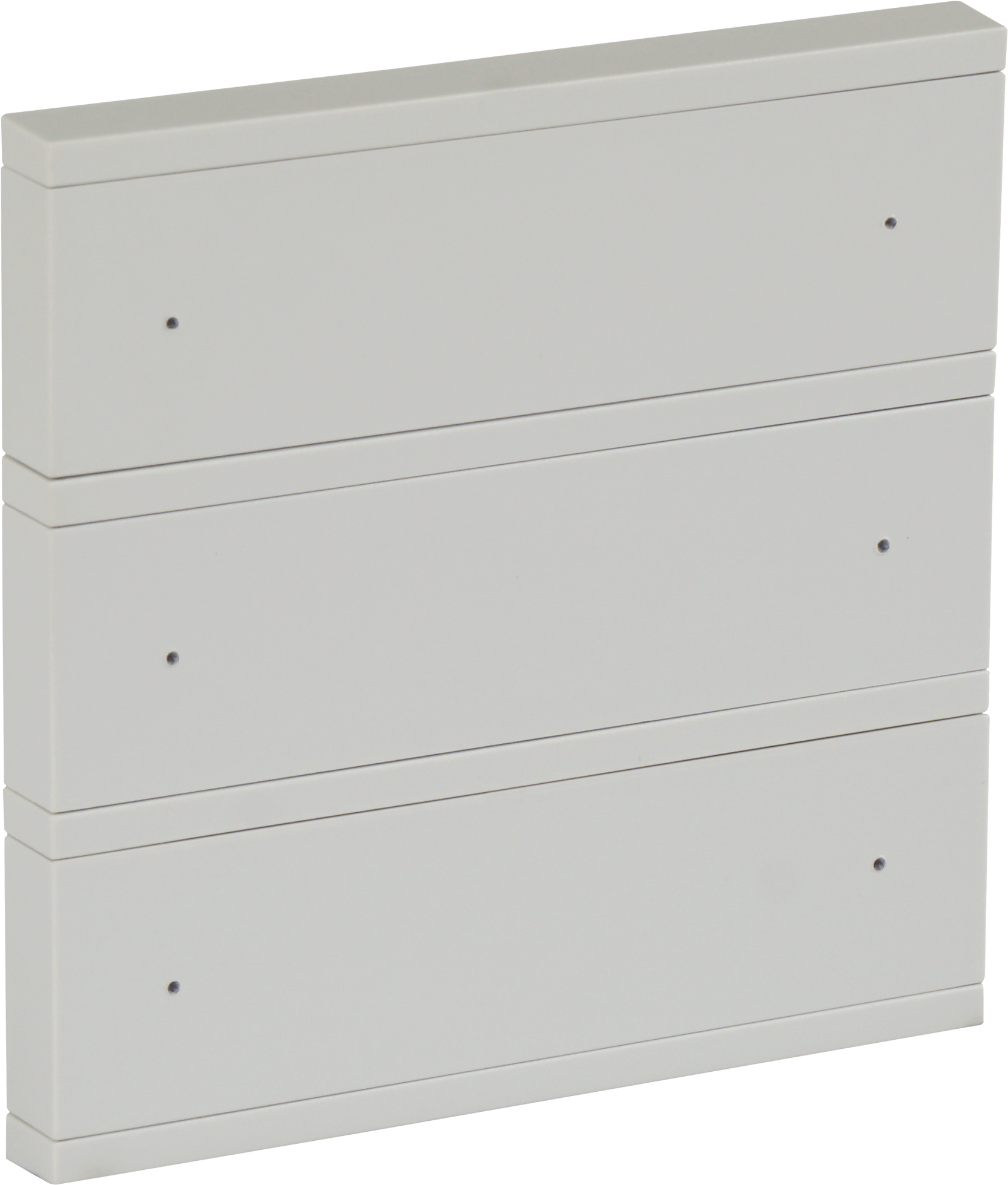 3Fold-Switch ORIA Taster mit KNX Busankoppler in hellgrau, 6 Tasten und Status LED