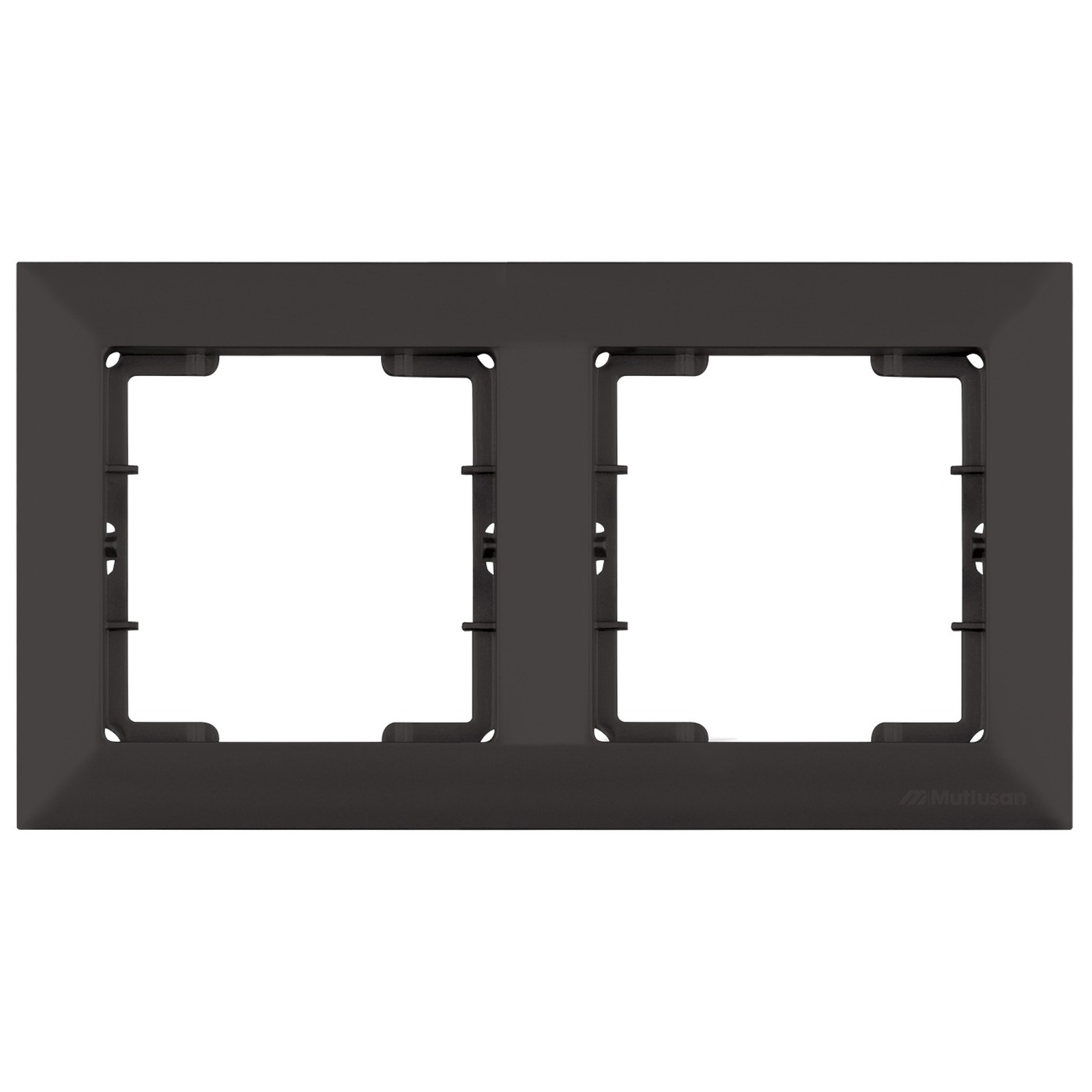 2-fach Abdeckrahmen Horizontal Schwarz matt – Candel Serie -