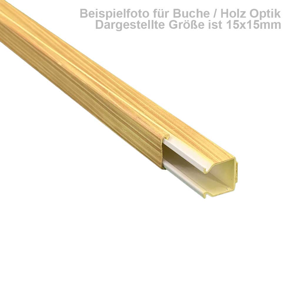 Kabelkanal Buche 20x10 mm Selbstklebend (2x1m Stück)