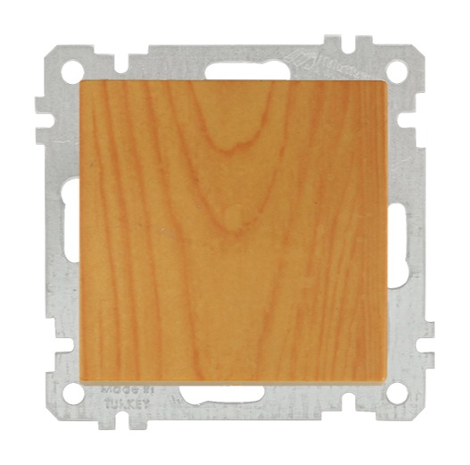 Ein-/Ausschalter Eiche Holz Optik – Einfacher Lichtschalter – CANDELA Serie