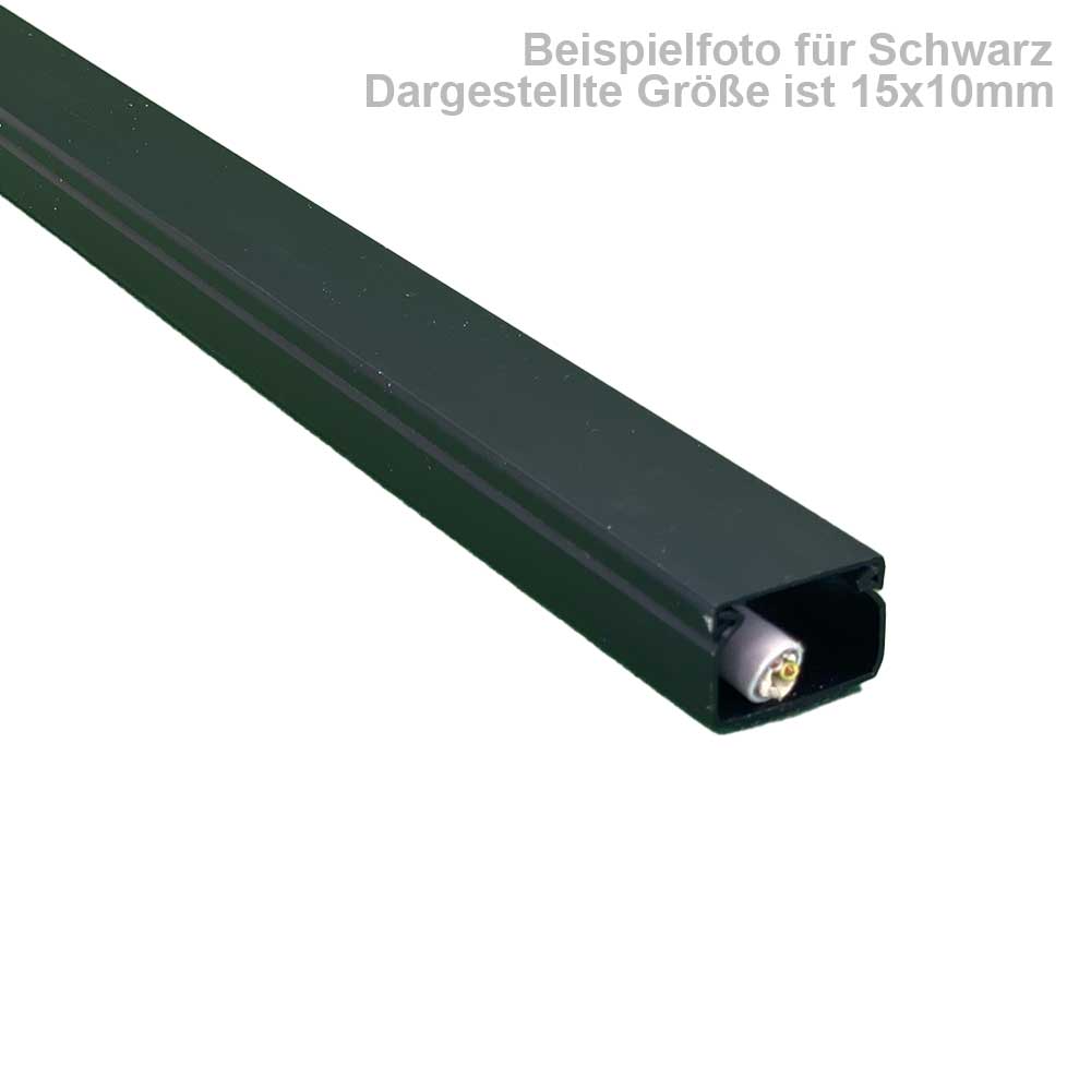 Kabelkanal Schwarz matt 100x60 mm Schrauben/Bohren (1m Stück)