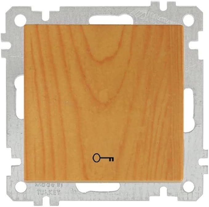 Türöffner Impulstaster Unterputz 10A - Eiche Holz Optik - Candela Serie