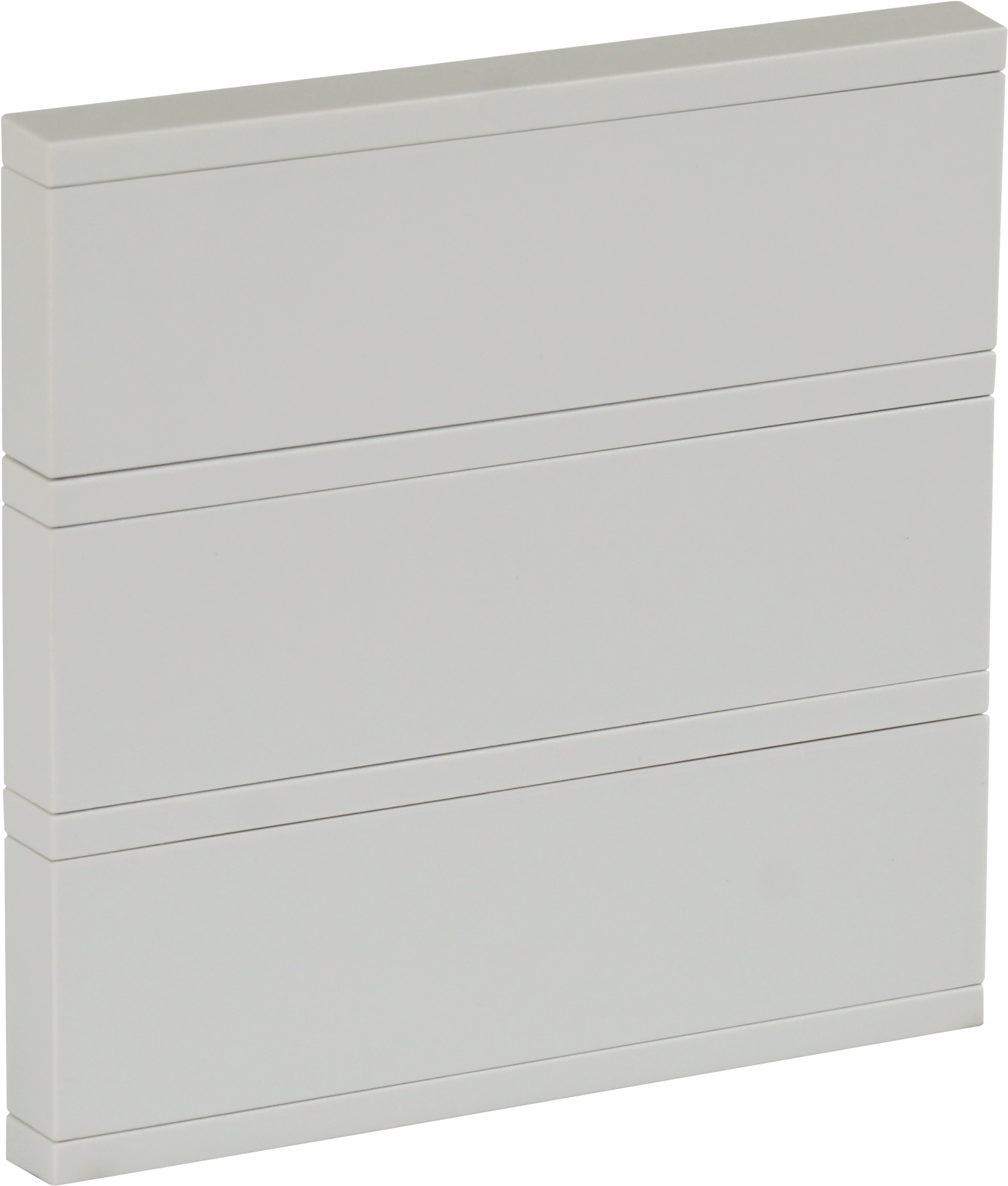 3Fold-Switch-NS ORIA Taster mit KNX Busankoppler in hellgrau, 6 Tasten