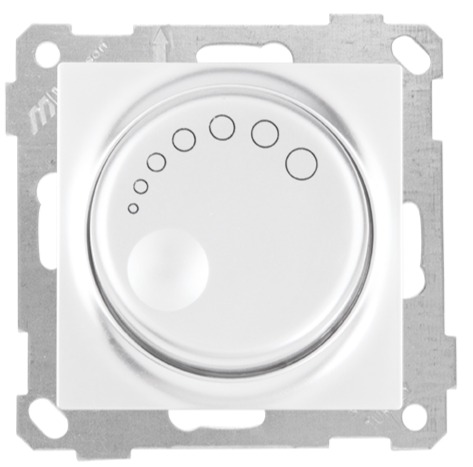 Halogen- und LED-Dimmer 230V / 1000W in Weiß – Candela Serie