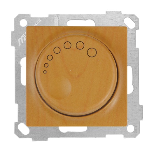 Dimmer 1000W Eiche Holz Optik – CANDELA Serie – Drehdimmer Unterputz