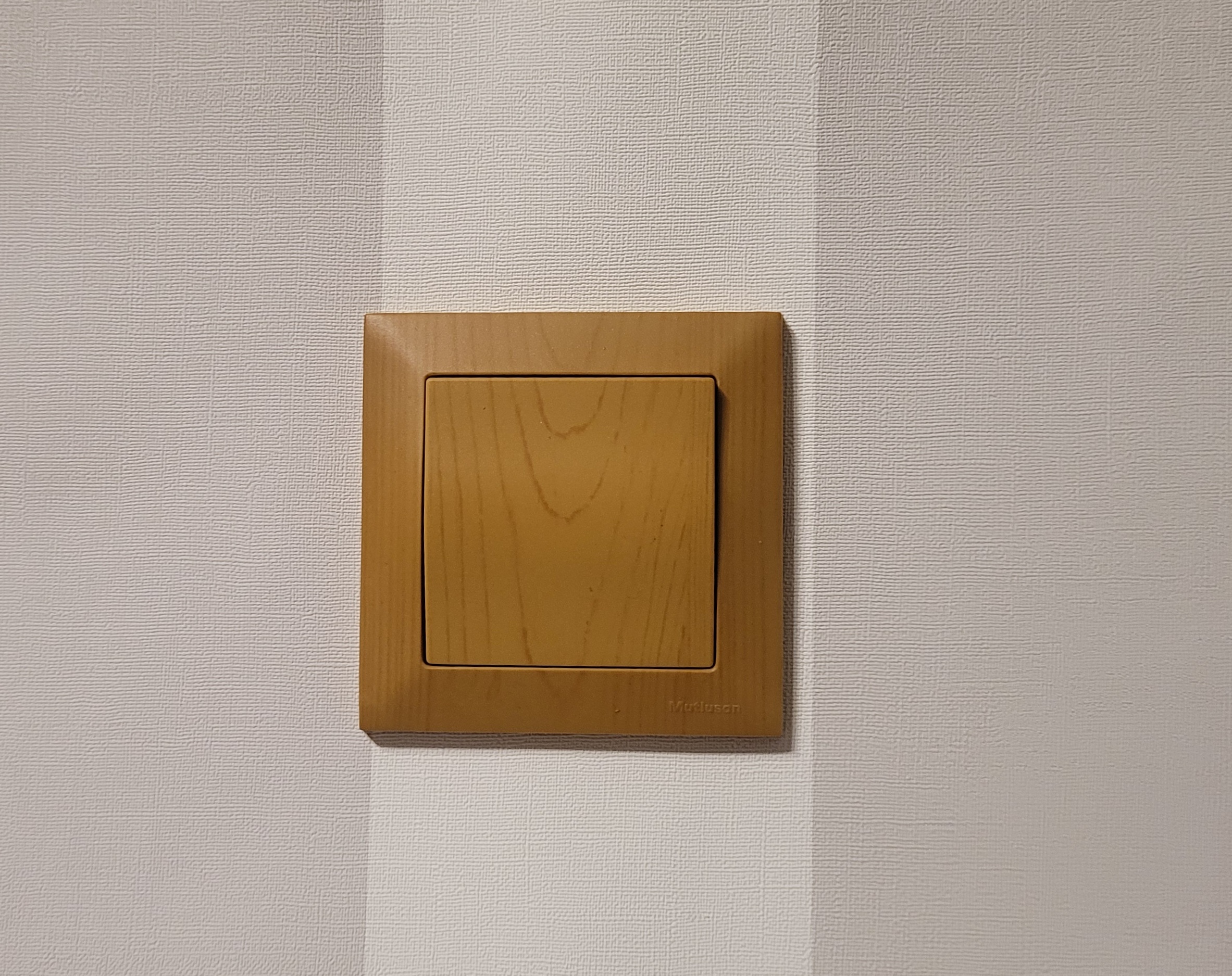 Ein-/Ausschalter Eiche Holz Optik – Einfacher Lichtschalter – CANDELA Serie