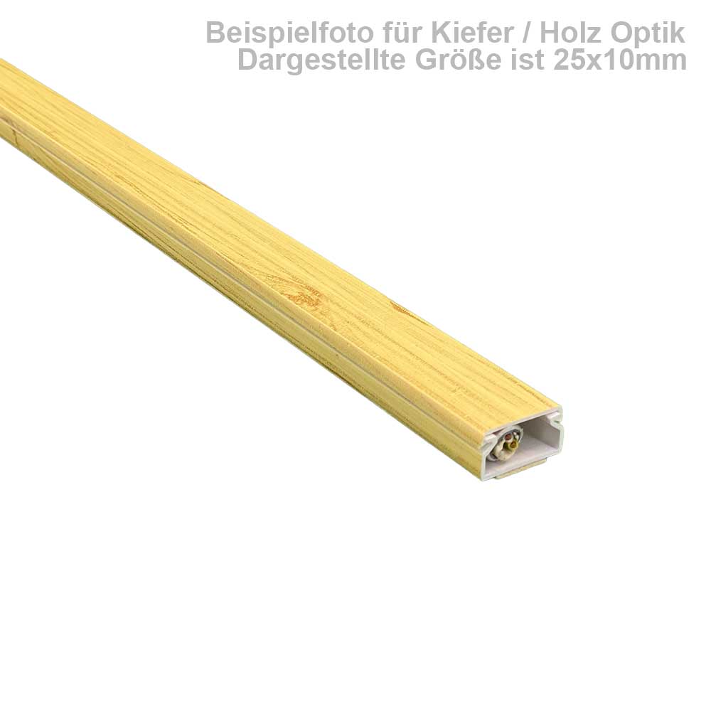 Kabelkanal Kiefer / Fichte 12x12 mm Schrauben/Bohren (1m Stück)